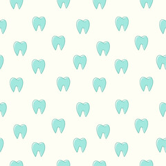 Seamless vector pattern with tooth theme