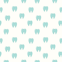 Seamless vector pattern with tooth theme