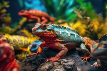 Obraz premium Exotic Reptiles Unusual Scaled Creatures