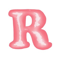alphabet letter pink color