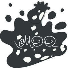 logo, milk, cow, mu, sticker, calf