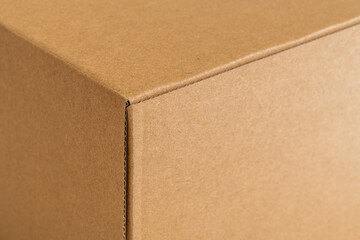 Close up of a cardboard box