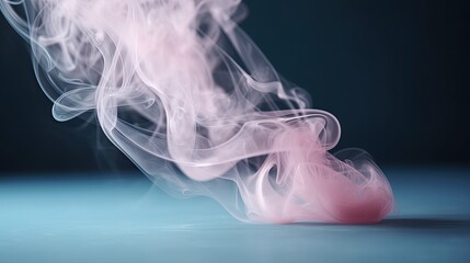Seamless white smoke on plain background. Generative AI.