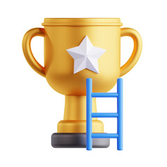 3d illustration of career growth