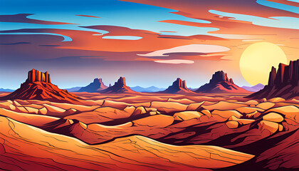 Arizona desert fantasy landscape - Generative AI - 616399160