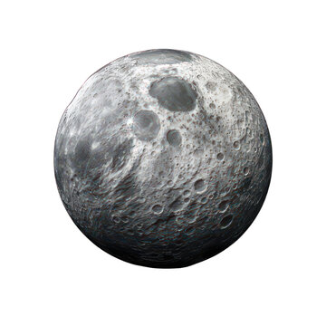Moon isolated on white created with Generative AI