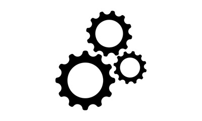 Gear vector logo icon template. Machine, progress, teamwork