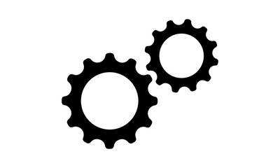 Gear vector logo icon template. Machine, progress, teamwork