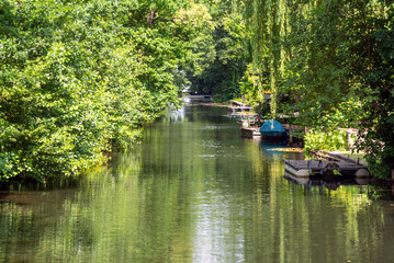 The Hasengraben is a canal about 350 m long in Potsdam. It connects the Holy Lake with the Virgin Lake. The Hasengraben was built in 1737 under the Soldier King Friedrich Wilhelm I