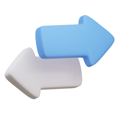 blue arrow isolated on white