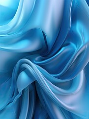 Obraz premium Elegant silk cloth on plain background. Generative AI
