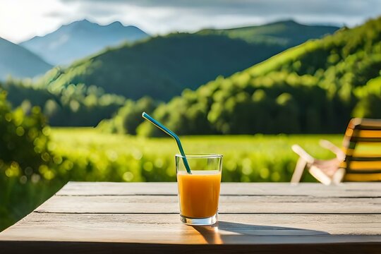 fresh orange juice generated by AI tool