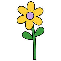 Flower Groovy Illustration