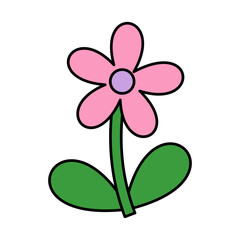 Flower Groovy Illustration