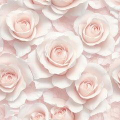 Soft peachy pink rose illustration background, many roses