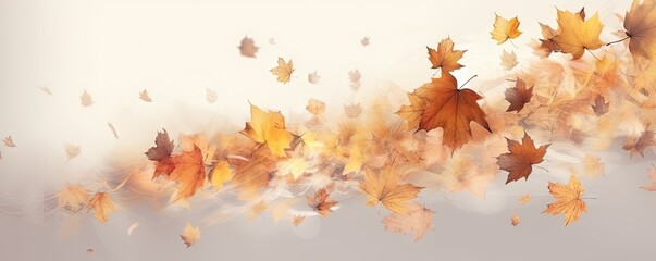 Fototapeta na wymiar Abstract Background with Autumn Leaves in Rich Orange Generative AI illustrations