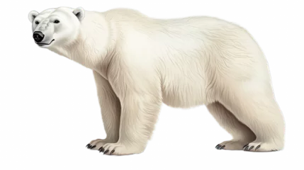 Foto op Canvas Polar bear isolated on transparent background (PNG) © Keitma