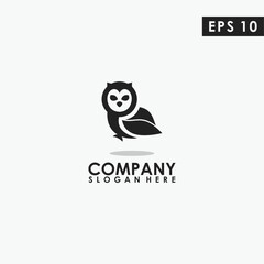Owl Logo Design. Owl Logo Template. Modern Design. Flat Logo. Vector Illustration