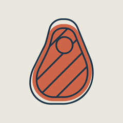 Steak vector icon. Barbecue and bbq grill sign
