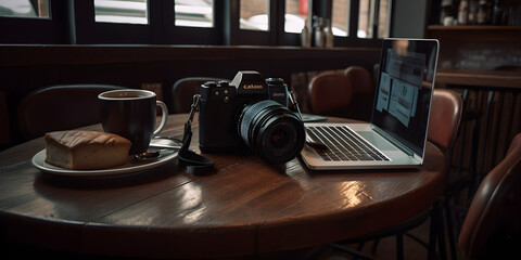 Photographer's Cafe Break, Generative AI