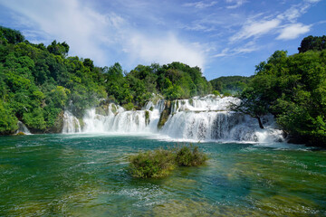 Fototapeta premium scenic waterfall in krka national park