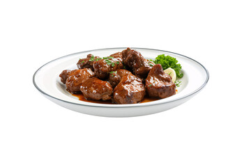 Carbonade on plate