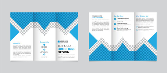 Creative corporate modern trifold business brochure design template