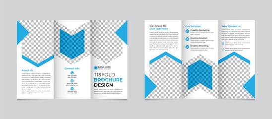 Professional modern trifold business brochure design template