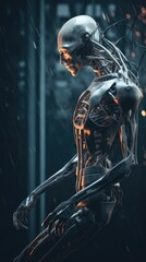 A Cutting-Edge Transhuman Robot with Complex Wire Connections: Exploring the Intricacies of Artificial Intelligence. Generative AI