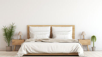 Wall mock up in Guest Room, Mockups Design 3D, HD