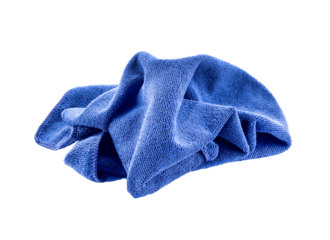 Blue towel isolated on  transparent png