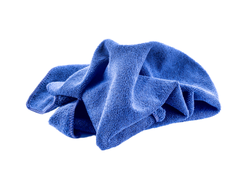 Blue towel isolated on  transparent png