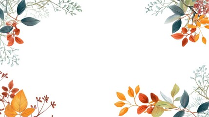 Fototapeta premium Handpainted watercolor frame template mockup