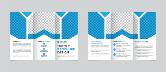 Corporate creative modern trifold business brochure design template