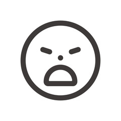 製品設計やアプリ開発やプログラミングに最適な、シンプルで使いやすい怒った表情の絵文字アイコン3