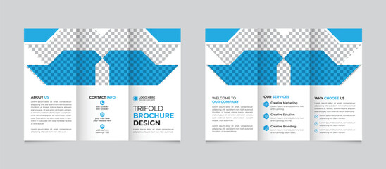 Professional modern creative business trifold brochure design template for your company
