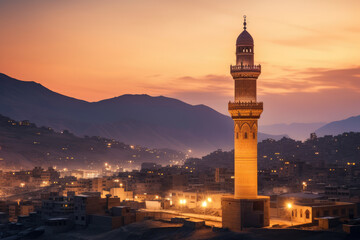 Fototapeta na wymiar arabic islamic tower