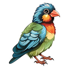 Fototapeta premium Expressive and Playful: 2D Art Depicting the Adorable Barbet
