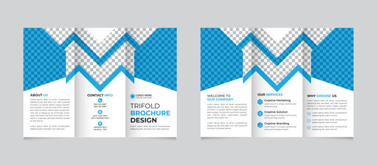 Professional corporate business trifold brochure design template