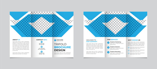 Modern creative abstract business trifold brochure design template