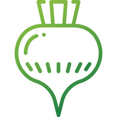 radish gradient line icon