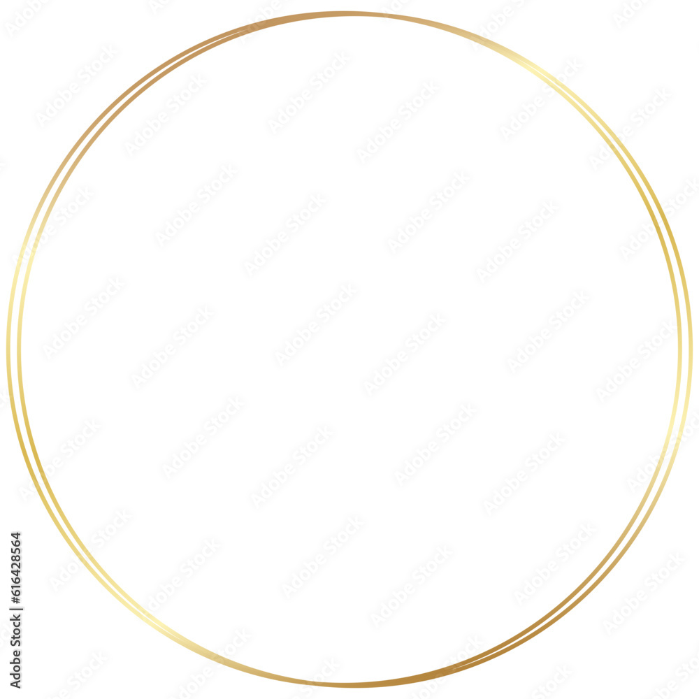 Wall mural Gold Round Circle Frame