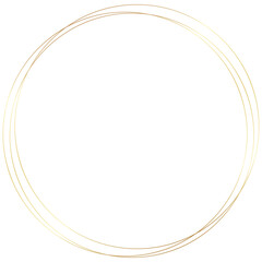 Gold Round Circle Frame - obrazy, fototapety, plakaty