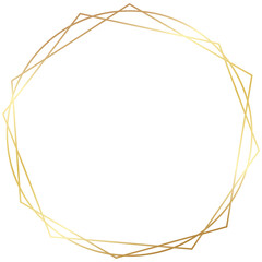 Gold Round Circle Frame