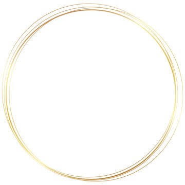 Gold Round Circle Frame