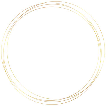 Gold Round Circle Frame