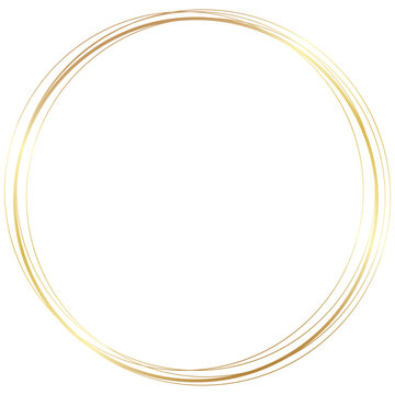 Gold Round Circle Frame
