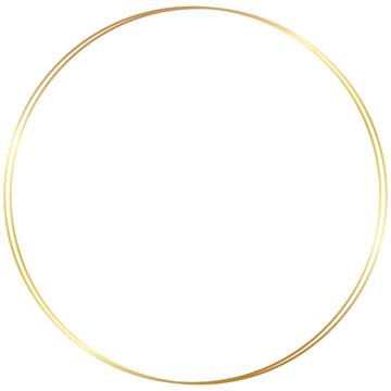 Gold Round Circle Frame