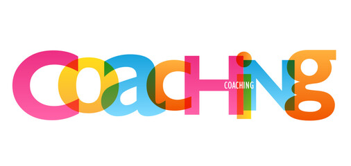 COACHING colorful vector typography banner