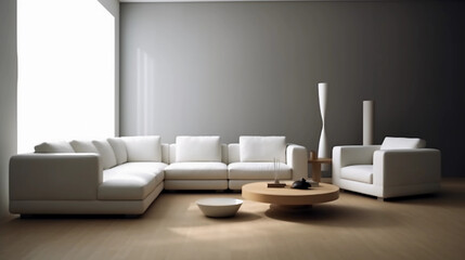 Minimalist living room interior home decoration